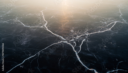 ブラック×シルバー・メタリックマーブル背景