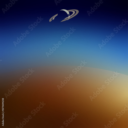 Space poster and banner. Astronomy vector illustration. Science cover with gradient colours. Flight.