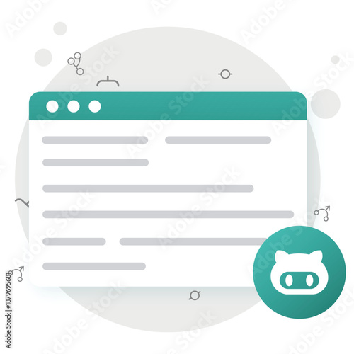 AI Website Interface Illustration