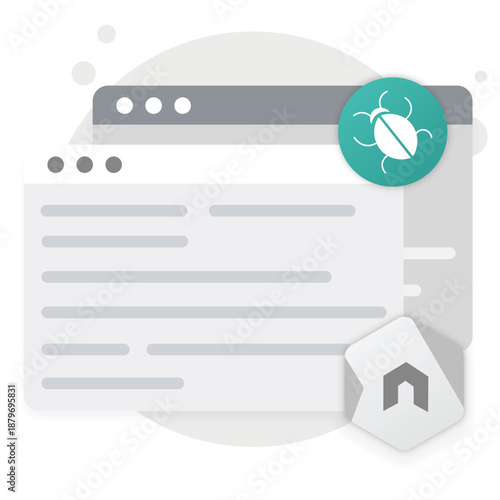 Debugging Big Report & Software Development Illustration