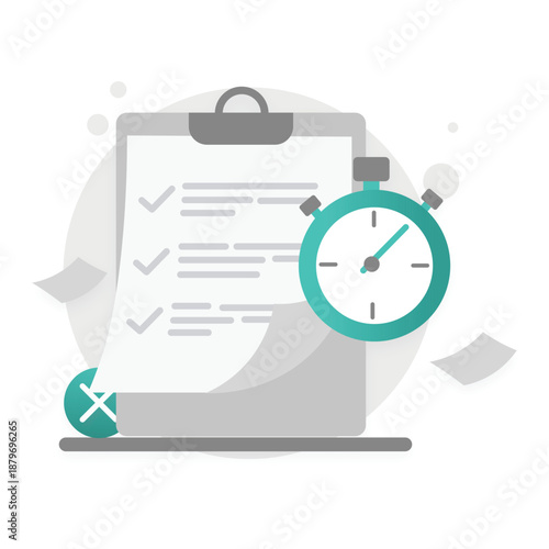 Project management amp Time management Progress Illustration