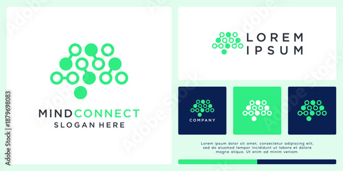 Mind connect logo design template.