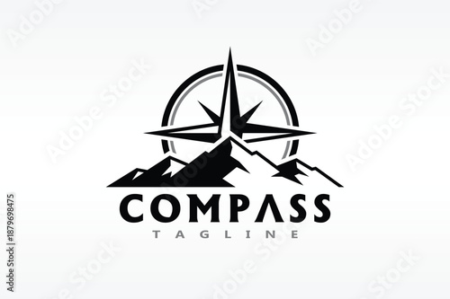 mountain compass direction logo
