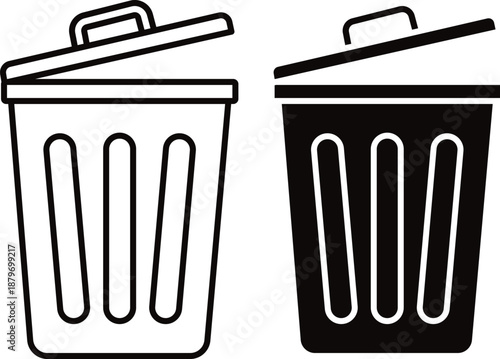 Recycle and Trash Bin Waste Management Symbol for Cleaning Environment and Sustainability vector