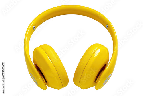 A pair of yellow headphones