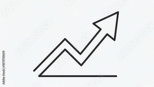 Upward Trend Arrow Graph - Business Growth and Success Concept