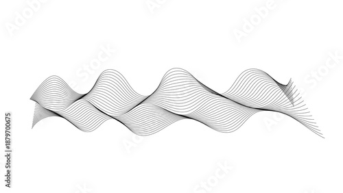 Abstract minimalist abstract background featuring wavy gray  lines on a white backdrop creating a smooth and elegant pattern design for modern  Vector illustration isolated on transparent background