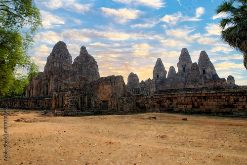 Angkor, Cambodia. Views from inside and outside the Angkor Wat temple.