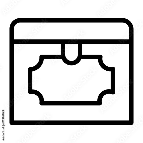 treasure chest line icon