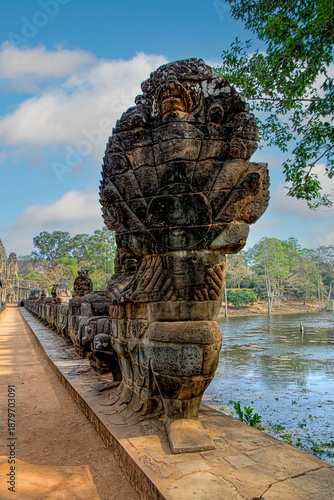 Angkor, Cambodia. Views from inside and outside the Angkor Wat temple.