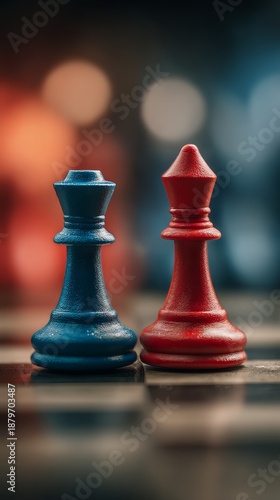 Chess strategy concept business competition metaphor in corporate leadership decision making and strategic thinking visuals