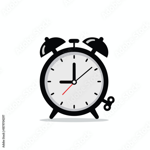 Vintage Style Alarm Clock Isolated