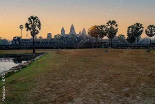 Angkor, Cambodia. Views from inside and outside the Angkor Wat temple.