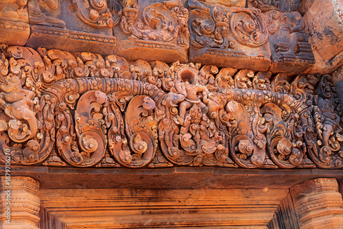 Angkor, Cambodia. Views from inside and outside the Angkor Wat temple.