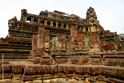 Angkor, Cambodia. Views from inside and outside the Angkor Wat temple.