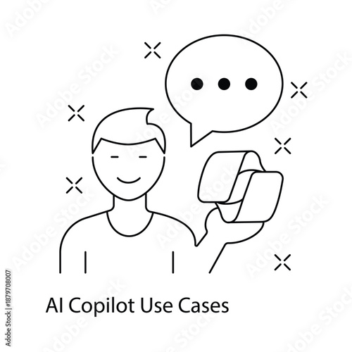 AI Copilot Assistant Icon. Vector Design