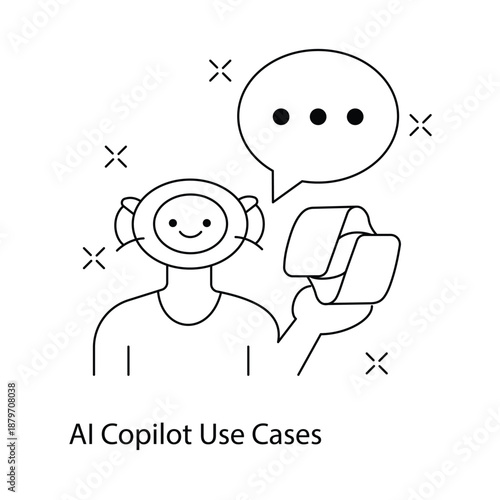 AI Copilot Assistant Icon. Vector Design
