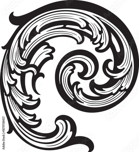 Vintage Floral Ornaments Icon Set