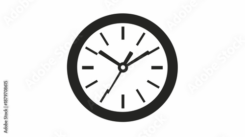 Simple Black and White Wall Clock.