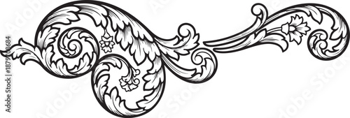 Vintage Floral Ornaments Icon Set