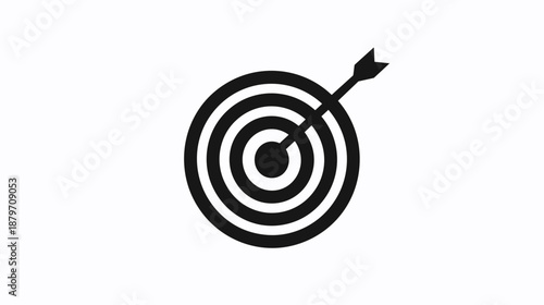 Target with Arrow Hitting the Center.