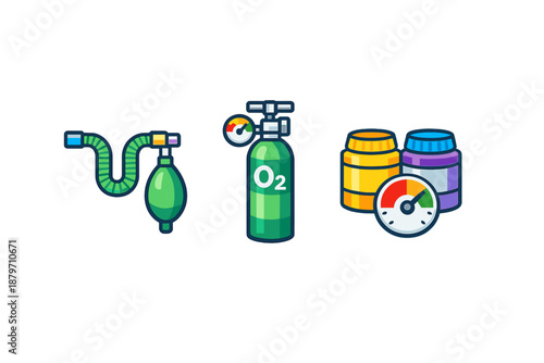 Medical equipment icons