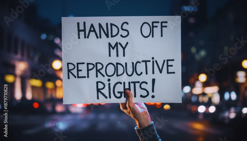 Reproductive Rights Protest Sign Women's Freedom Activism