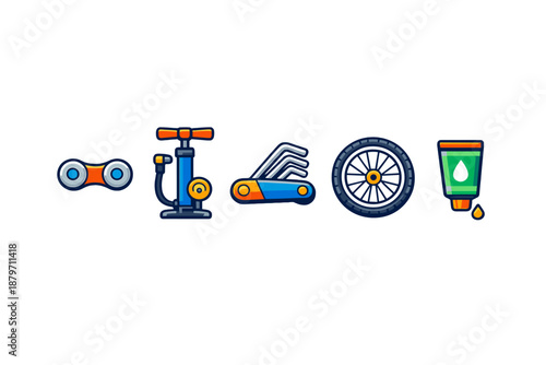 Bicycle Maintenance Icons