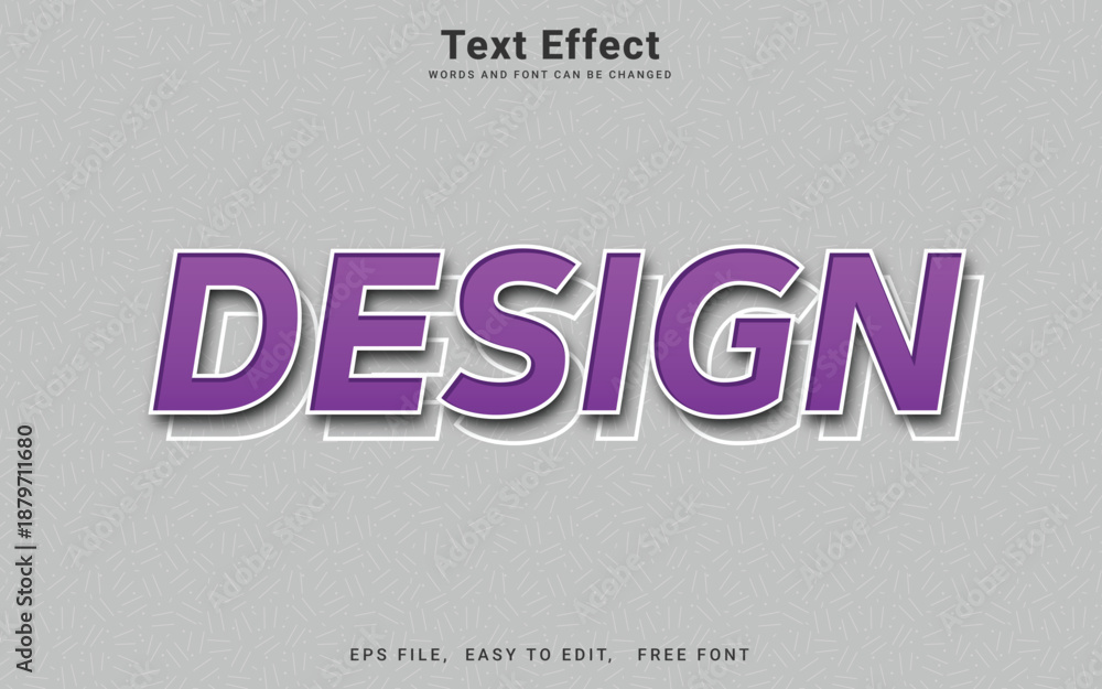 Obraz premium Editable 3d design text effect vector style in Illustrator