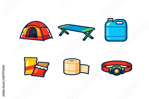 Camping Gear Icons