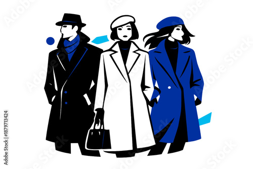 Timeless Winter Elegance. Classic Winter Chic. A timeless coat silhouette, straight posture, and calm