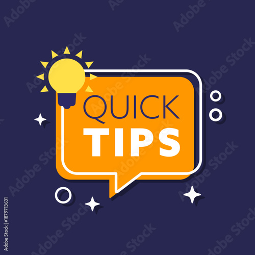 quick tips vector flat design
