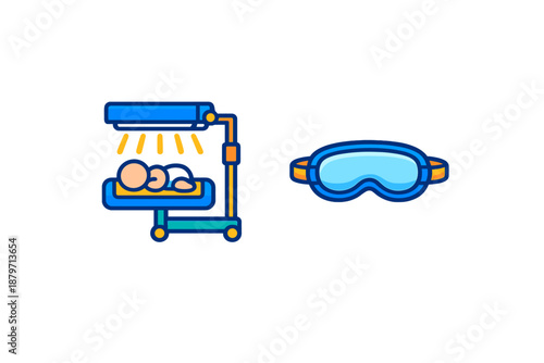 Jaundice treatment for newborn baby with phototherapy