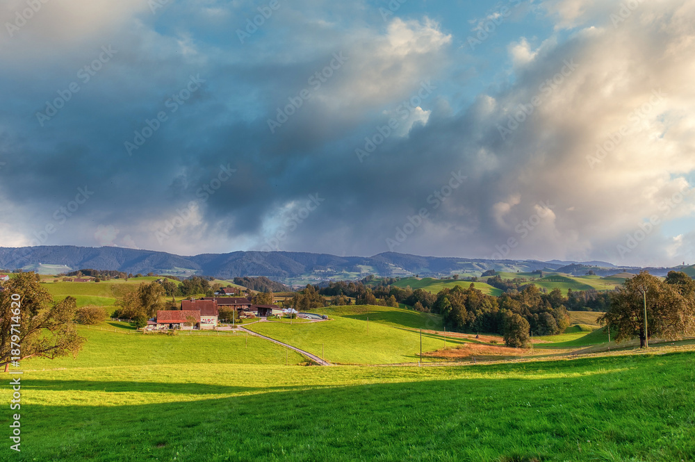 Fototapeta premium Hirzel is a Swiss municipality in the canton of Zurich, located in the district of Horgen. Switzerland