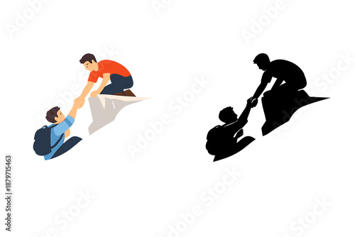 Helping Hand Rescue Illustration