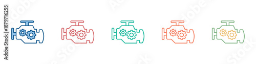 Check Engine Icon Set Multiple Style Collection 
