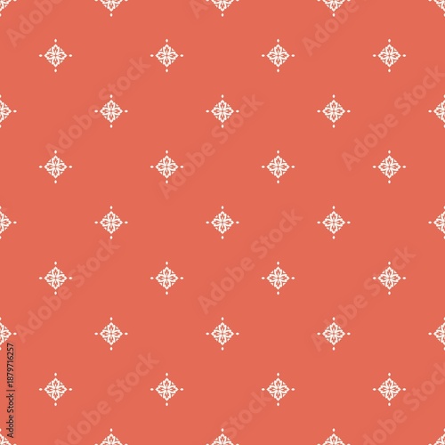 Hand-drawn Pattern Minimalist Floral Zigzag in Charcoal, Terracotta, and White