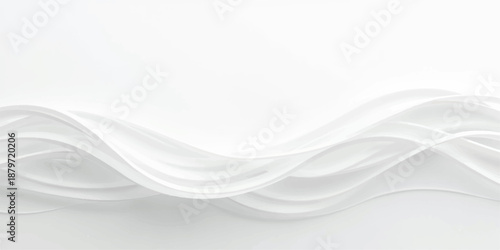 Abstract white background with dynamic blue wavy lines and light futuristic curves creates a professional vector illustration wallpaper for business design