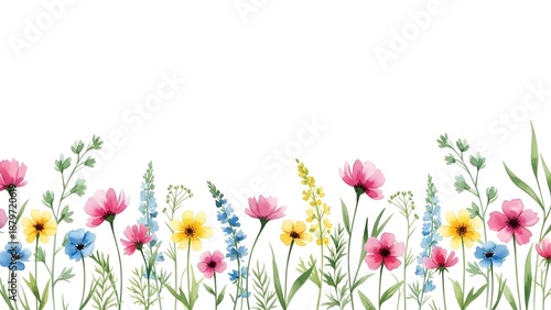 Wallpaper Mural delicadas flores silvestres como borde de marco Torontodigital.ca
