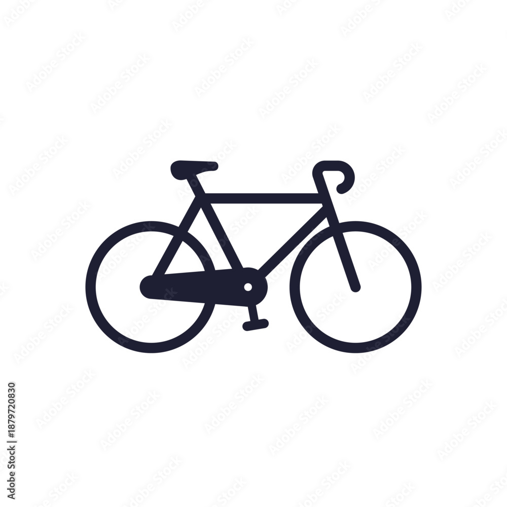 Fototapeta premium bicycle icon, bike cycling pictogram on white