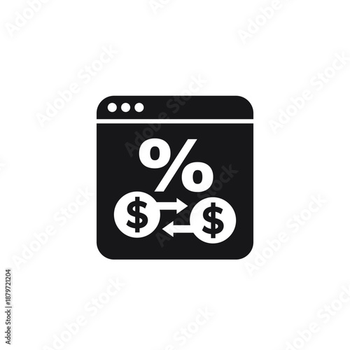 transaction fee icon, online payments and finance