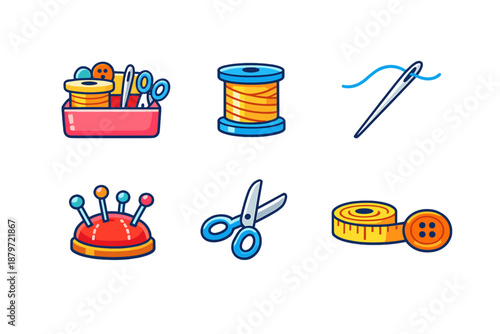 Sewing icons set