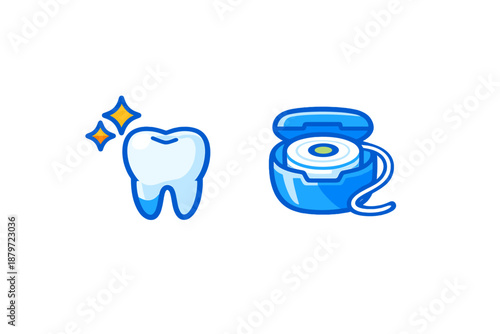 Clean Tooth and Dental Floss