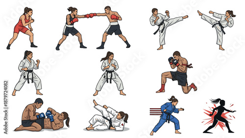 Mixed martial arts and karate: dynamic sparring and techniques