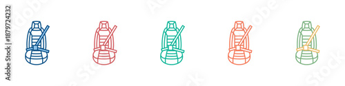 Car Seat Icon Set Multiple Style Collection 
