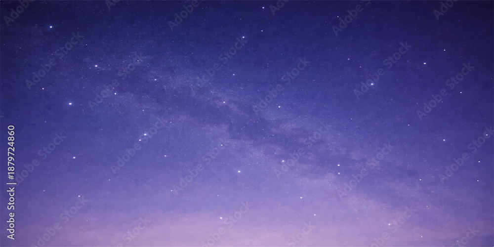 Obraz premium A bright blue nebula and shimmering starfield create an abstract cosmic background where stars in the starry sky glow like light particles across the dark night universe