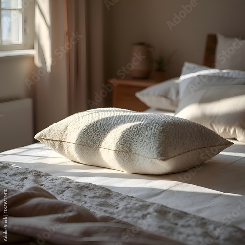 double bed with pillows