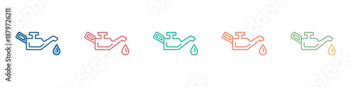 Oil Change Icon Set Multiple Style Collection 
