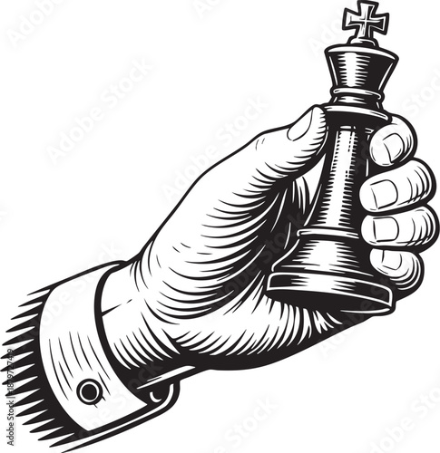 Hand holding spoon isolated illustration showing serving tasting nourishment concept