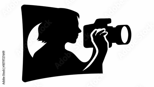 Photographer at work with professional camera equipment